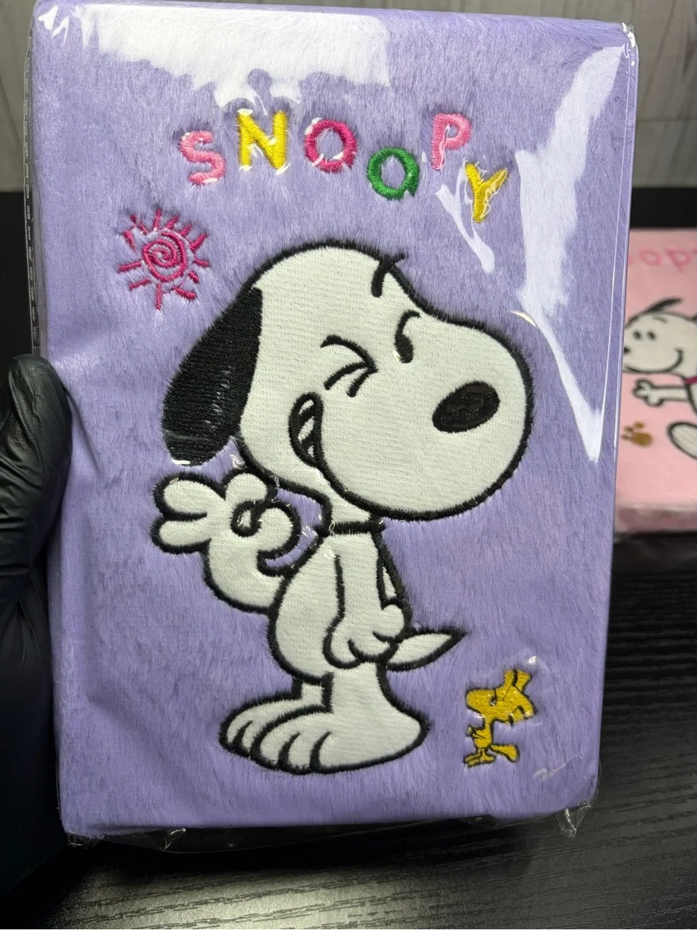 3pcs Snoopy Plush Journal/Notebook Trio - Lavender, Aqua & Pink